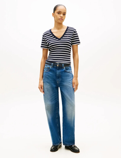 Tommy Hilfiger New Slim Cody V Nk Ss   Navy   XXL