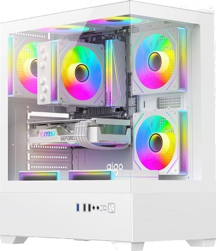 Darkflash C365 Kabinett 5 Fans hvit C365 WHT +5F Darkflash C365 Kabinett 5 Fans hvit C365 WHT +5F