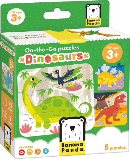 Banana Panda Reisepuslespill 16 Brikker 3+ År Dinosaur