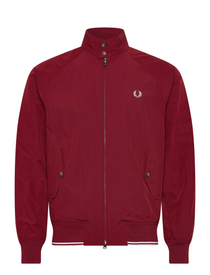 Fred Perry Crinkle Harrington Jkt Burgundy XL