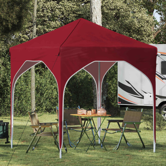  Pop up Festtelt 194 x 194 x 245 cm Burgunder