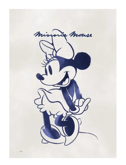Poster & Frame Disney Minnie Mouse Blue Blue 50x70cm Poster & Frame Disney Minnie Mouse Blue Blue 50x70cm