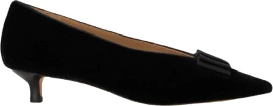 Lauren Ralph Lauren Francesca Bow Trim Velvet Pump BLACK/BLACK 38