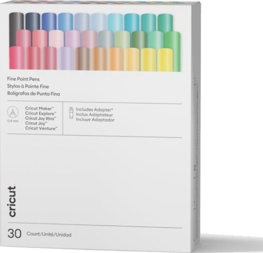 Cricut - Pen - Vannbasert - Assorterte Farger - 0.4 Mm (En Pakke 30)