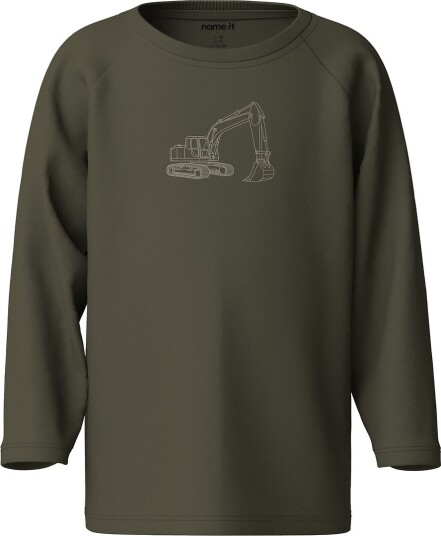 Name It Genser NmmVaglan Olive Natt/Gravemaskin Name It 4 år (104) Genser Armygrønn Grønn