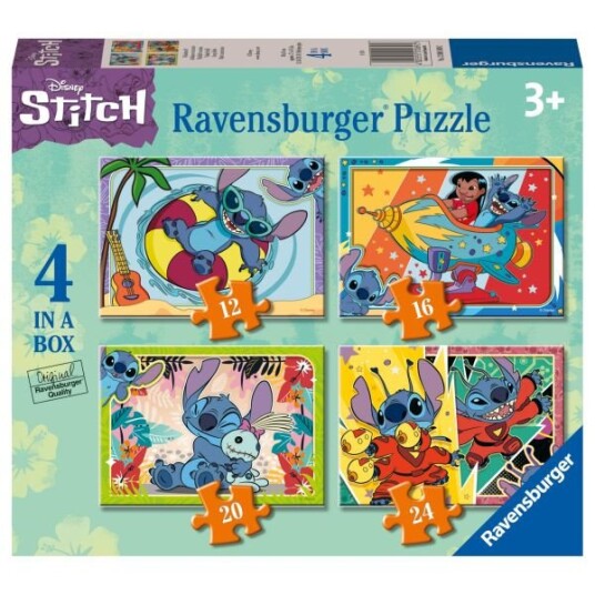 Ravensburger 1069 Disney Stitch Puslespill 4 i 1 Fra 3 år Ravensburger 1069 Disney Stitch Puslespill 4 i 1 Fra 3 år