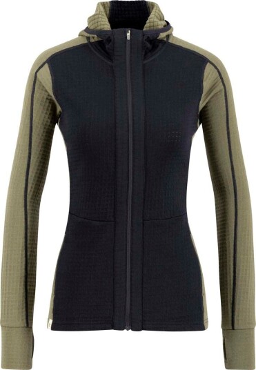 Ulvang Women's Peak Field Hooded Full Zip Midlayer Bungee Grey/Navy Blue XS Ulvang Women's Peak Field Hooded Full Zip Midlayer Bungee Grey/Navy Blue XS