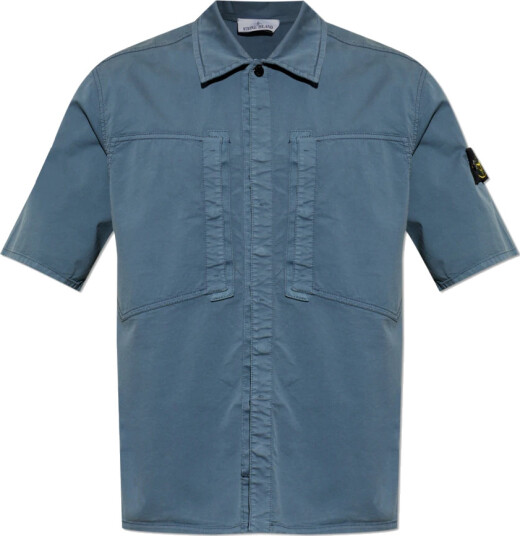 Stone Island Herre Skjorter Blå L,