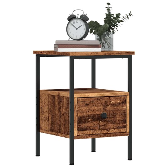  Nattbord 2 stk gammelt tre 34x36x50 cm konstruert tre 8721158445049
