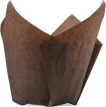 Muffinsform Mini Tulipan Ø35 Mm Ark 100X100 Mm Brun,6 Pk X 50 Stk/Krt