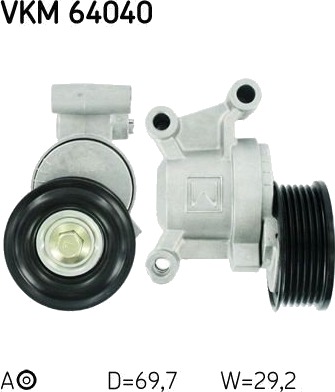 Strammehjul, kilerem SKF VKM 64040
