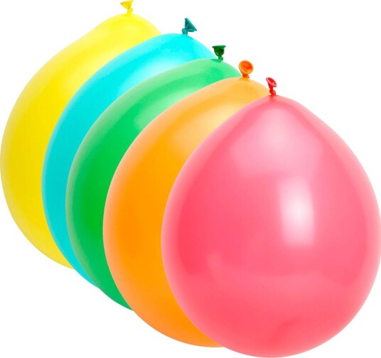 Folat Fargede Ballonger 5 Farger 10 stk Folat Fargede Ballonger 5 Farger 10 stk