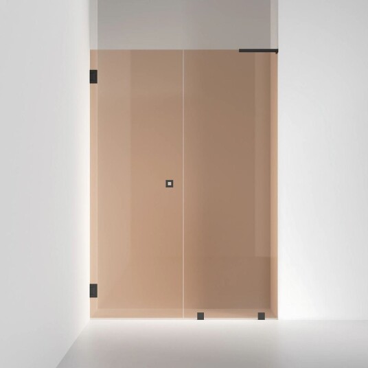 INR Iconic Nordic Rooms Dusjnisje ARC 4 Original Måltilpasset Svart Matt / Venstre Bronse Glass