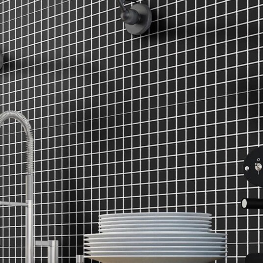 KlinkerMosaikk Arredo Titan Sort Matt 3x3 cm