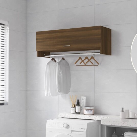 vidaXL Garderobe brun eik 100x32,5x35 cm konstruert tre vidaXL Garderobe brun eik 100x32,5x35 cm konstruert tre