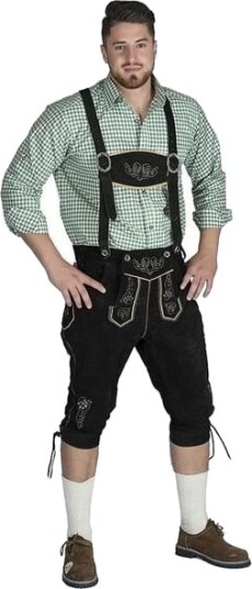 Création De Hanninger Ægte Lederhosen Sorte
