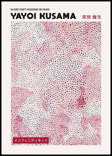 Yayoi Kusama Pink Infinity Net Plakat Plakat / 70x100cm