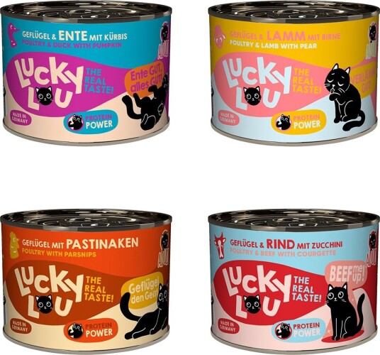 Lucky Lou Våtfôr Voksen Blanding I Tasty Mix 4 Varianter 24 X 200 G