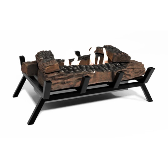 Scandiflames Rist M innsats med dekorativt treverk 40 cm