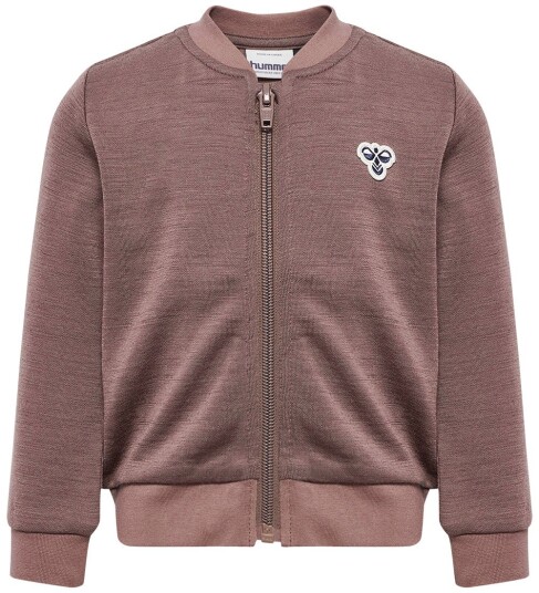 Hummel Bee Mini ull/bomull zip jakke twilight mauve