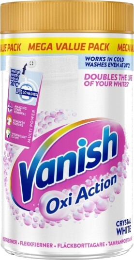 Vanish Oxi Action Crystal White flekkfjerner 1,5 kg Vanish Oxi Action Crystal White flekkfjerner 1,5 kg