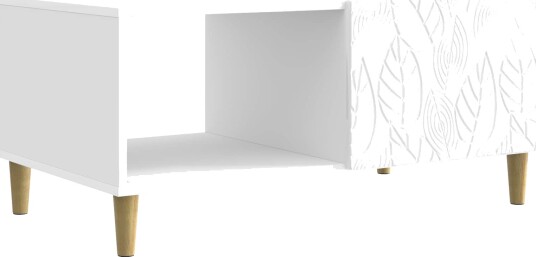  Kaffebord Høgglans hvit 90 x 50 x 40 cm Konstruert tre