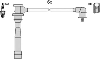 Tennplugg kabelsett HITACHI 134337