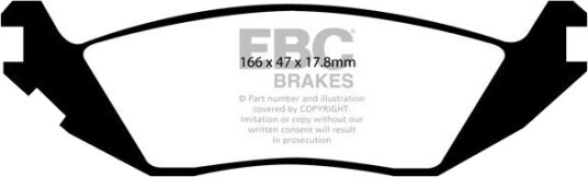 Bremseklosser sett EBC Brakes DP41639R Bremseklosser sett EBC Brakes DP41639R