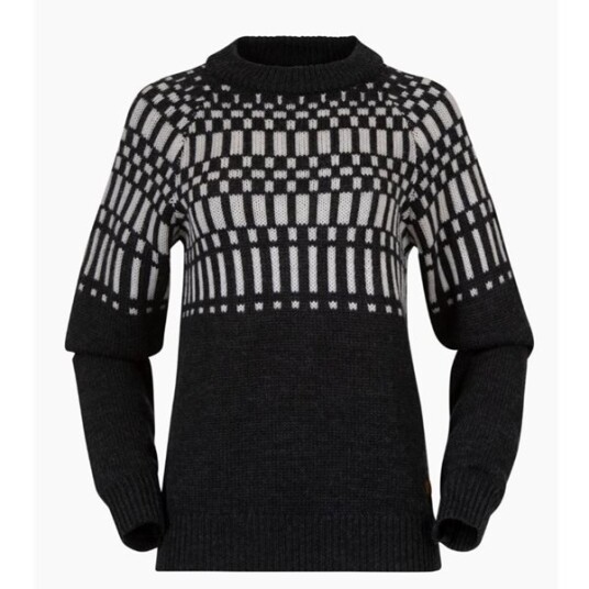 Bergans Nordmarka Merino Jumper Women Dark Shadow Grey/Vanilla White XS
