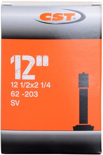 CST sykkelslange 12 1/2 x 2 1/4 bøyd autoventil Black