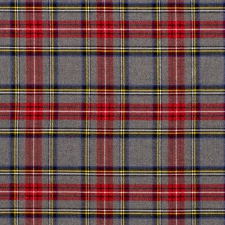 Balsløw Gabardin m skotskruter 150cm 068 Grå 50cm