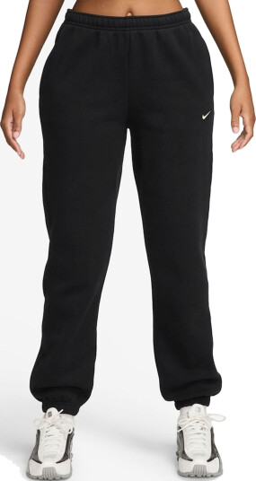 Nike Studio Fleece Mid Rise Cuffed Pants Sort XL