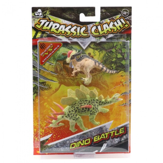 Jurassic Clash Dino Battle 2 pk assortert