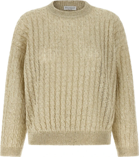 Brunello Cucinelli Dame Strikkevarer Beige M,