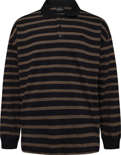 Mads Nørgaard Light Terry Polo Sweat St. Black XL
