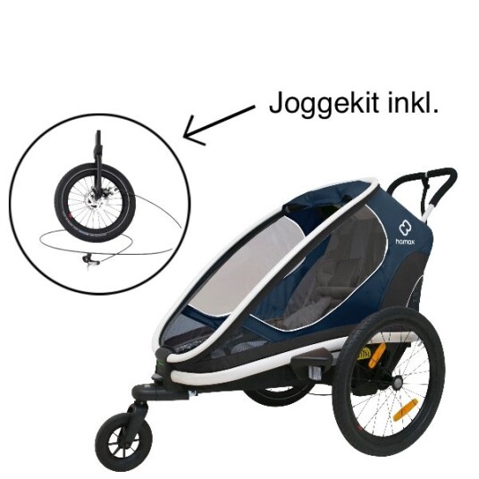 Hamax Multisportsvogn Outback One 1 Sete inkl. Joggekit Navy