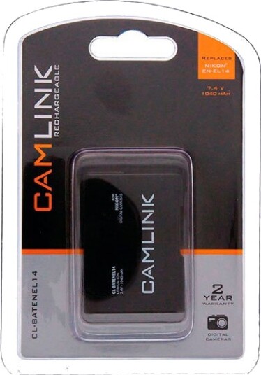 Camlink Kamerabatteri for Nikon EN EL14 1040 mAh