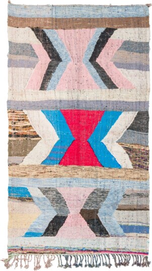 Marokkansk Boucherouite teppe 140 x 255 cm Størrelse: 140 x 255 cm