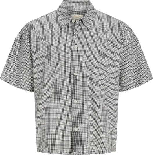 Jack & Jones Jorsavona Austin Shirt Ss Styd Ss26 Jnr   Grey   128