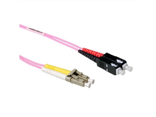Act 10 Meter Lszh Multimode 50/125 Om4 Fiber Patch Cable Duplex Withlc And Sc Connectors. Lc-Sc 50/125 Om4 Duplex 10.00M Rl8710