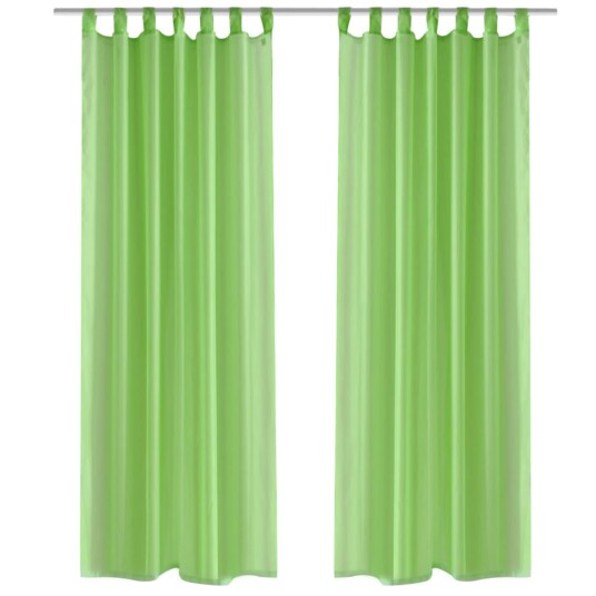 vidaXL Eplegrønn Gardiner 140 x 245 cm 2 stk
