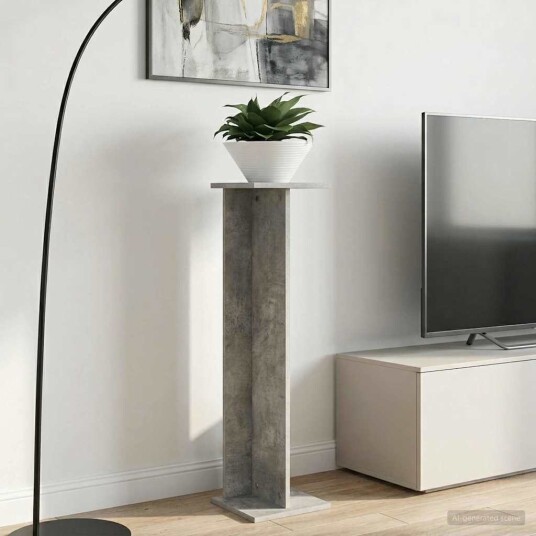 Planteholder 2 pcs BetongGrå 25 x 25,5 x 100,5 cm