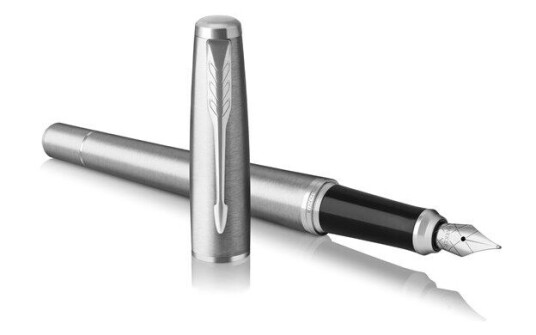 Parker Urban Fountain Pen  Metro Metallic  Medium Nib with Blå Ink  Gift Box  Gift Box