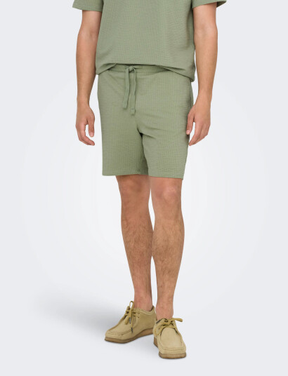 ONLY & SONS Onskian Life Reg Seersucker Shorts Noos - Green - XS