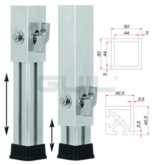 Guil Pta-440/90-160 Telescopic Foot Guil Pta-440/90-160 Telescopic Foot