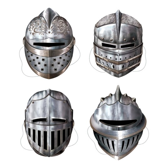 360 Degrees Ltd Ridder Maske Kartongfigurer - 4-pakning