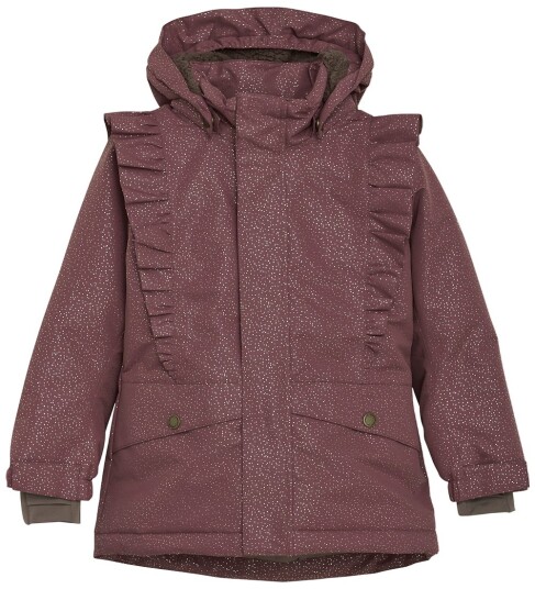 En Fant Jacket W. Frills Aop Purple 98