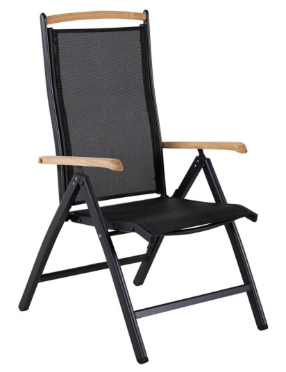Venture Design Panama posisjonsstol Svart/svart Teak Svart