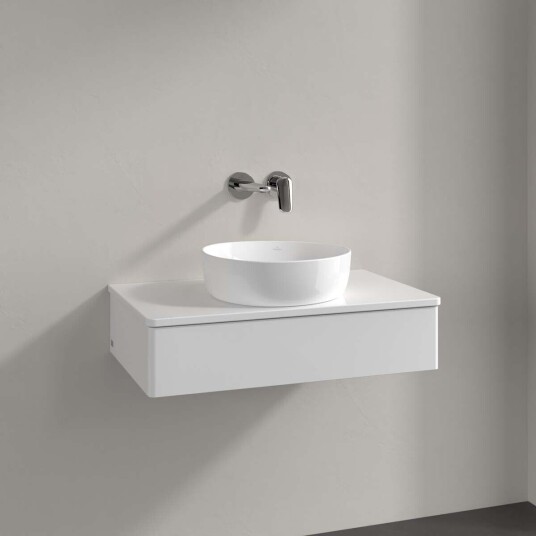 Villeroy & Boch  Antao Servantskap med 1 skuff 80x50x19 cm m/lys Hvit Høyglans