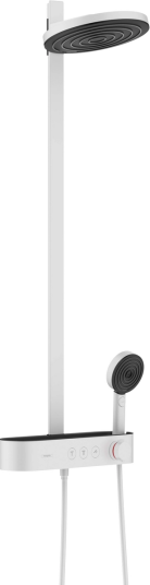 Hansgrohe Pulsify S Showerpipe Ø260 cm, 2 stråletyper, Hvit Matt Hansgrohe Pulsify S Showerpipe Ø260 cm, 2 stråletyper, Hvit Matt
